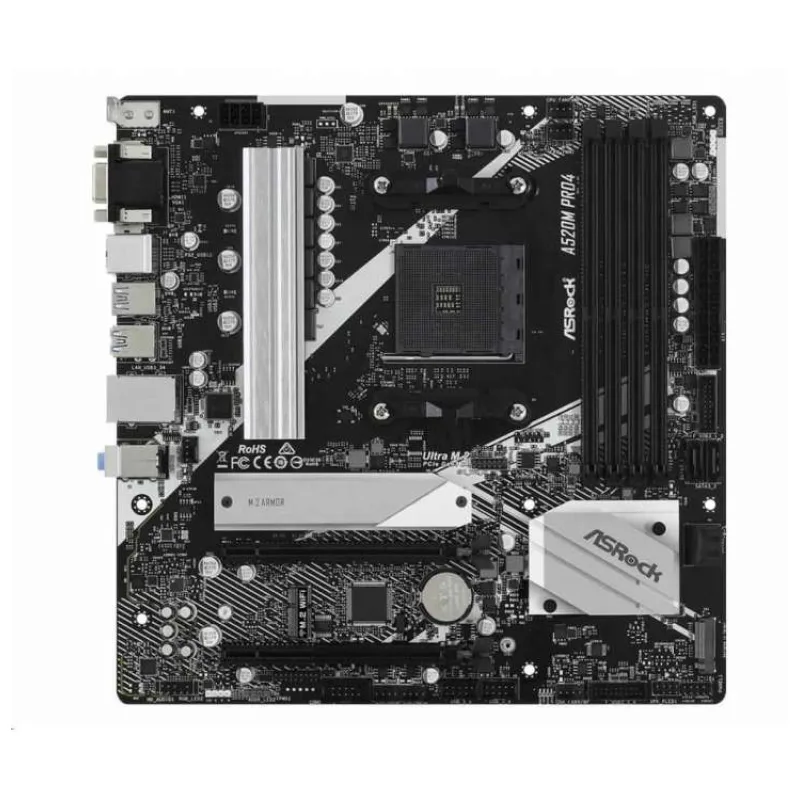 ASRock MB Sc AM4 A520M PRO4, AMD A520, 4xDDR4, HDMI, DP (A520M PRO4)