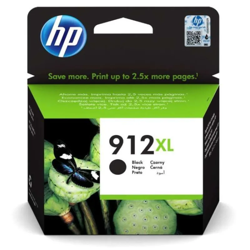 HP cartridge 912XL (black, 825str.) pro HP OfficeJet 8013, HP OfficeJet Pro 8023 (3YL84AE)