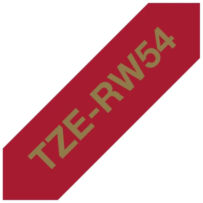 Brother TZE-RW54 zlatá na vínovo červené, 24 mm, textilná páska (TZERW54)