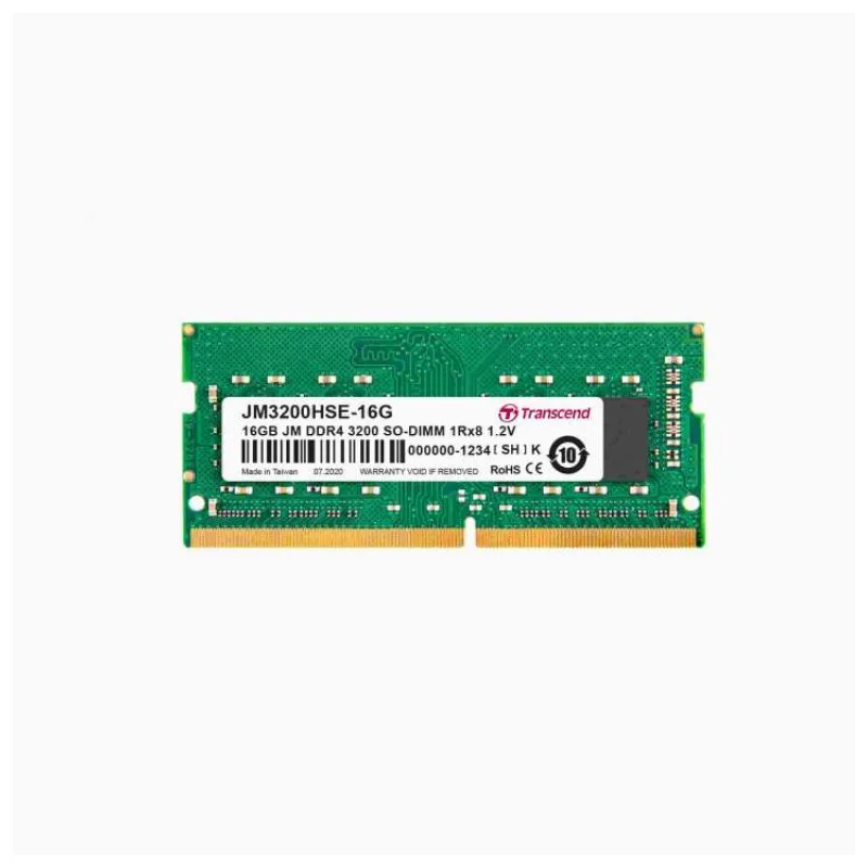 SODIMM DDR4 16GB 3200MHz TRANSCEND 1Rx8 2Gx8 CL22 1.2V (JM3200HSE-16G)