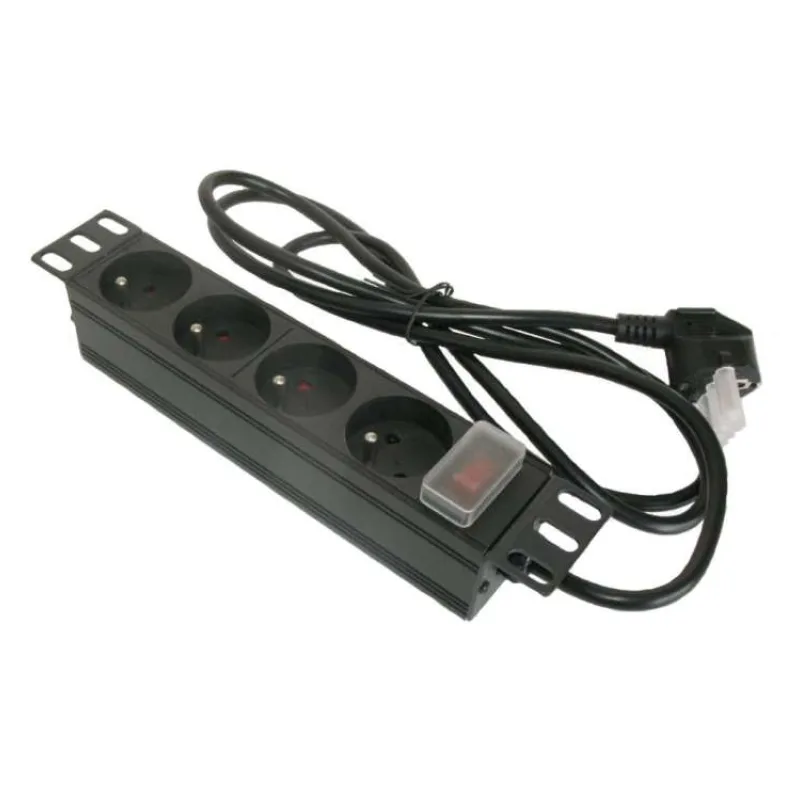 XtendLan 10'' rozvodný panel 4x 230V, ČSN, vypínač, 1,8 m (ZASUVKA4-10)