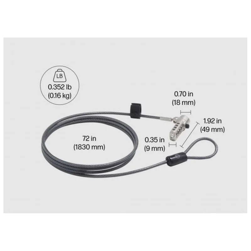 HP Nano Combination Cable Lock (63B28AA)