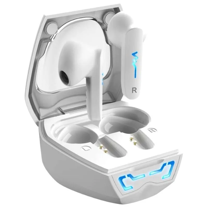 Genius HS-M920BT, Headset, bezdrátový, do uší, mikrofon, výdrž 4 hodiny, LED podsvícení, Bluetooth, USB-C, bílý (31710024400)