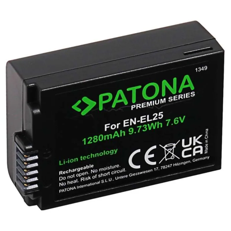 PATONA baterie pro foto Nikon EN-EL25 1350mAh Li-Ion Premium Z50 / Z fc (PT1349)