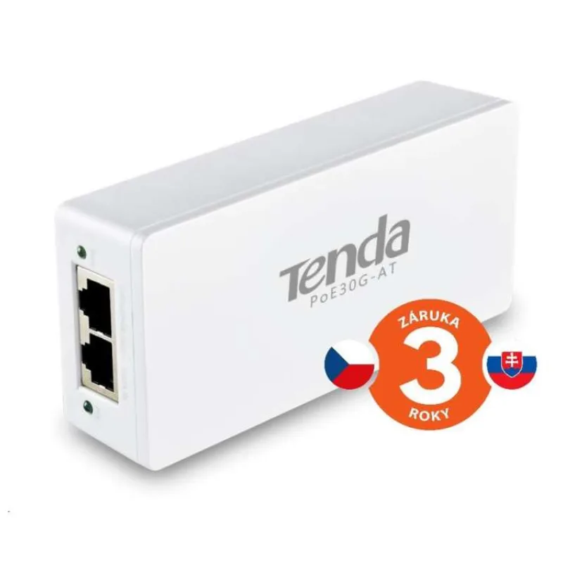 Tenda PoE30G-AT Gigabit Ethernet Power Injector, 30W, 802.3at, 802.3af,48V,PD Autodet. (POE30G-AT)