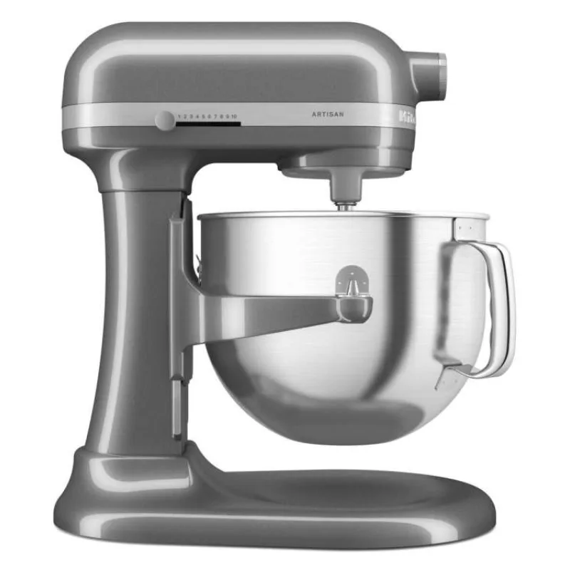 KitchenAid Artisan 5KSM70SHXEMS Kuchyňský robot - 11 rychlostí, planetární systém, celokovová konstrukce, stříbřitě šedá (5KSM70SHXEMS)