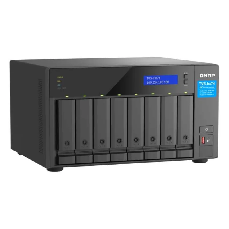 QNAP TVS-h874-i7-32G (12core (i7), ZFS, 32GB RAM, 8x SATA, 2x M.2 NVMe, 2x PCIe, 2x 2,5GbE, HDMI 4K) (TVS-h874-i7-32G)