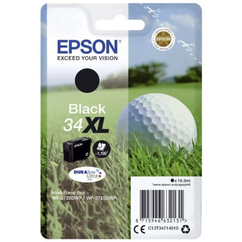 Epson Singlepack Black 34XL DURABrite Ultra Ink (C13T34714010)