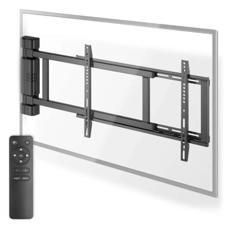 NEDIS nástěnný TV držák/ 32 - 75 "/ nosnost 50 kg/ motorizovaný/ otočný/ vzdálenost od stěny 56 mm/ dálkové ovl./ ocel (TVWM5860BK)