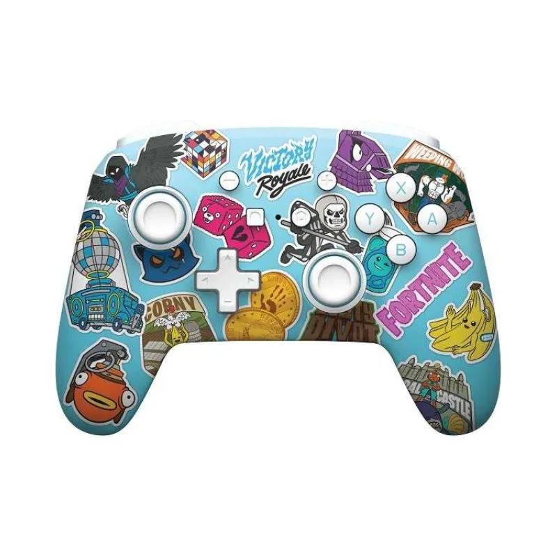 PowerA Vylepšený bezdrátový ovladač pro Nintendo - Sticker Mania - Fortnite (NSGP0290-01)