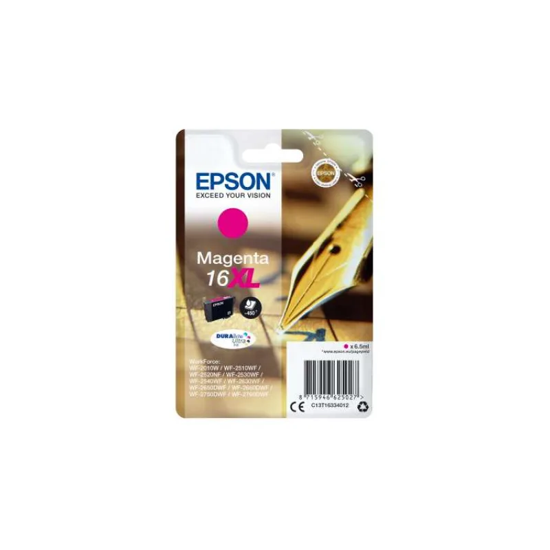 Epson Singlepack Magenta 16XL DURABrite Ultra Ink (C13T16334012)
