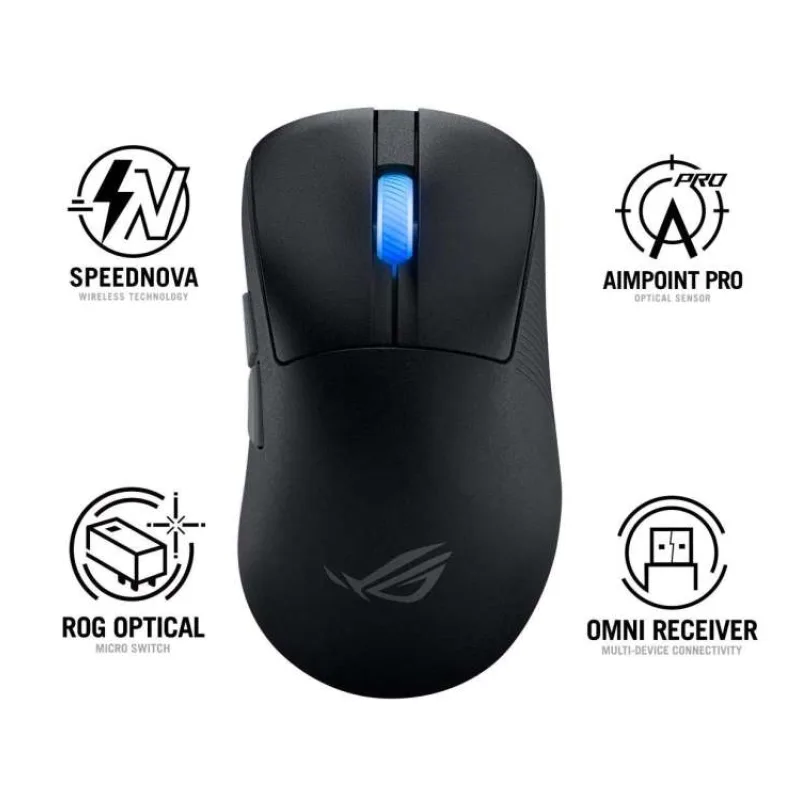 ASUS myš ROG Keris II Ace, bezdrátová herní myš, černá (90MP03N0-BMUA00)