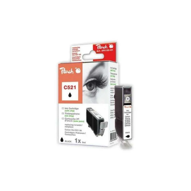PEACH kompatibilní cartridge Canon CLI-521c, cyan, 9 ml (313925)