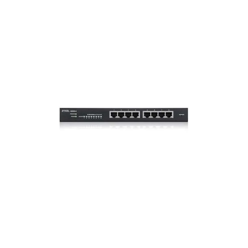 ZyXel GS1915-8, 8-port GbE Smart hybrid mode Switch, standalone or NebulaFlex Cloud, desktop, fanless (GS1915-8-EU0101F)