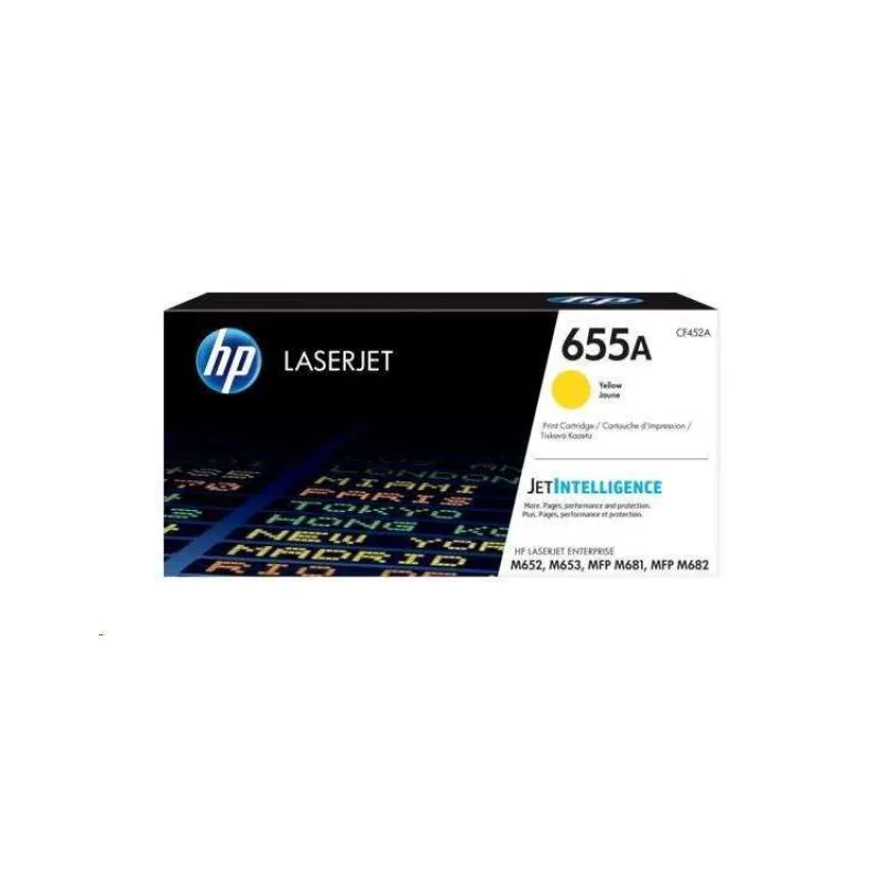 HP 655A Yellow Original LaserJet Toner Cartridge (CF452A) (CF452A)