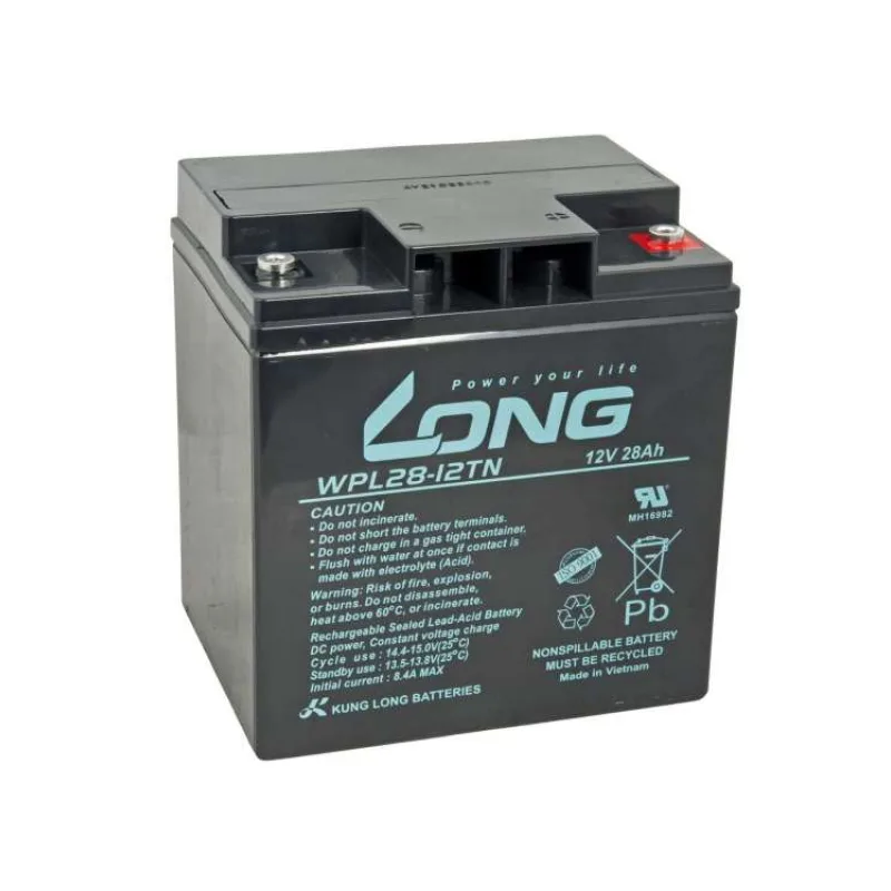 LONG batéria 12V 28Ah M5 LongLife 12 rokov (WPL28-12TN) (PBLO-12V028-F6AL)
