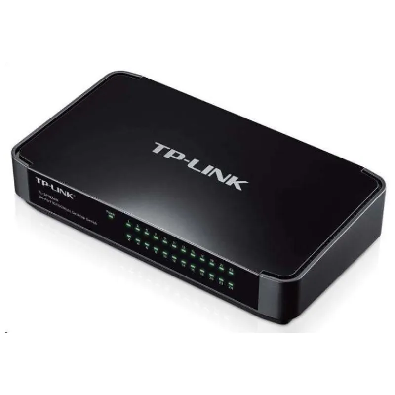 24-Port 10/100 Mbps Desktop Switch PORT: 24× 10/100 Mbps RJ45 Ports SPEC: Desktop Plastic Case FEATURE: Plug and Play (TL-SF1024M)
