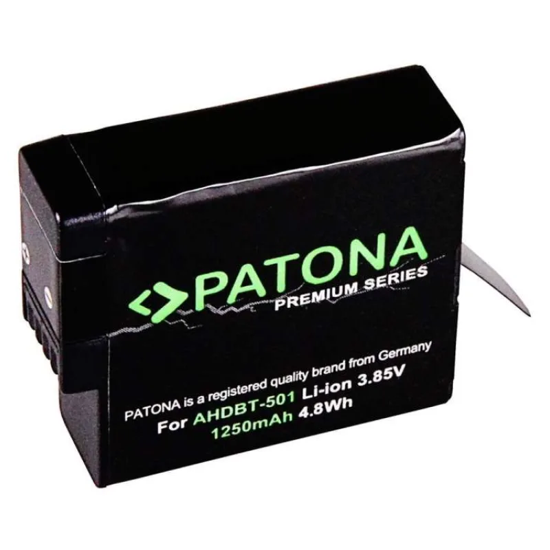 PATONA baterie pro digitální kameru GoPro Hero 5/Hero 6/Hero/Hero7 20018 AABAT-001 1250mAh Li-Ion Premium (PT1268)