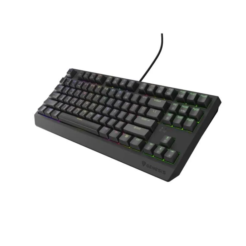 Genesis herní klávesnice THOR 230/TKL/RGB/Outemu Brown/Drátová/US/Čern/Drátová USB/US layout/Černá (NKG-2079)