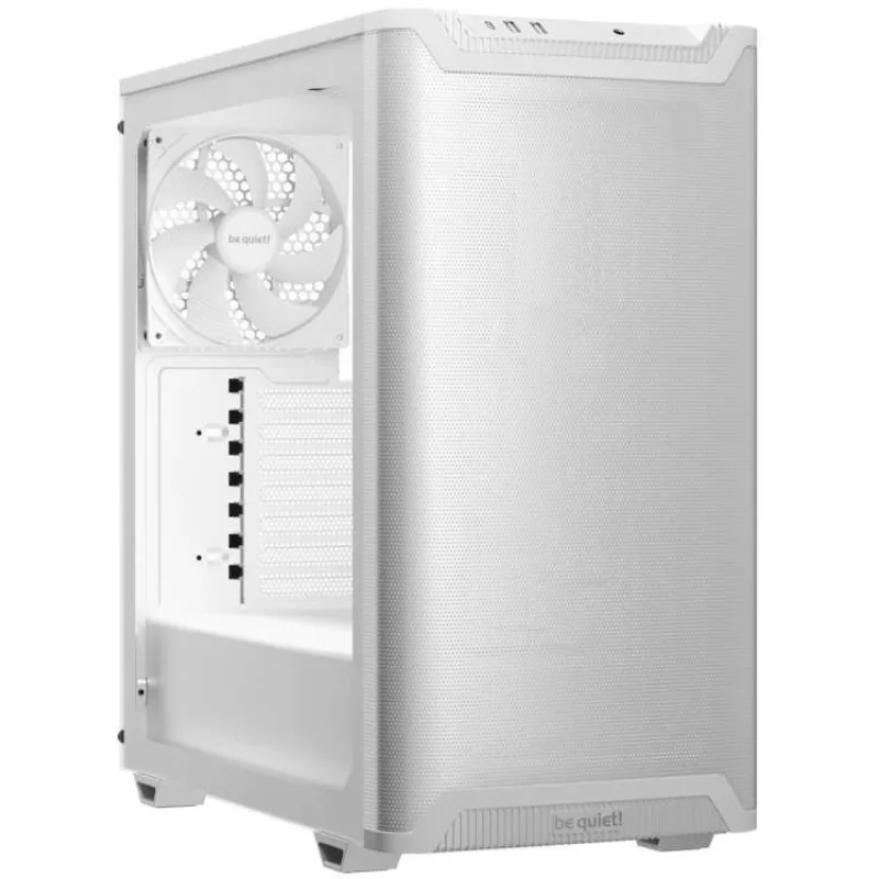 Be quiet! skříň PURE BASE 501 Airflow Window ATX / 2x140mm fan / USB-C / perforovaný přední panel / tvrzené sklo bílá (BGW75)