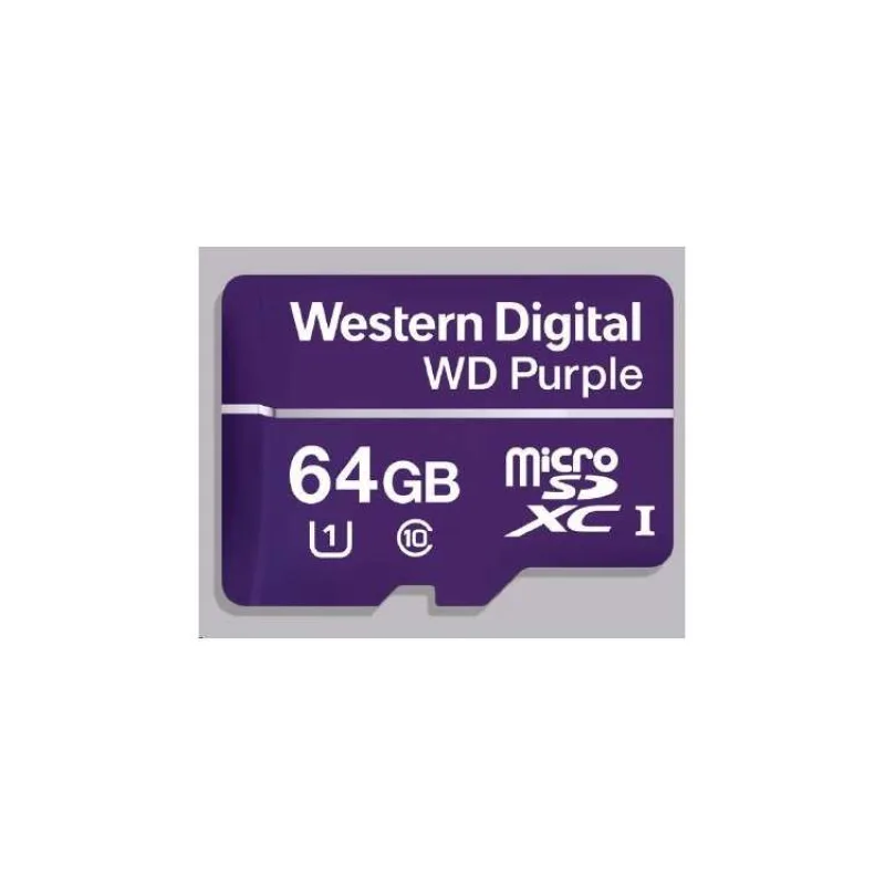 WD MicroSDXC karta 64GB Purple WDD064G1P0C Class 10, 16 TBW (WDD064G1P0C)