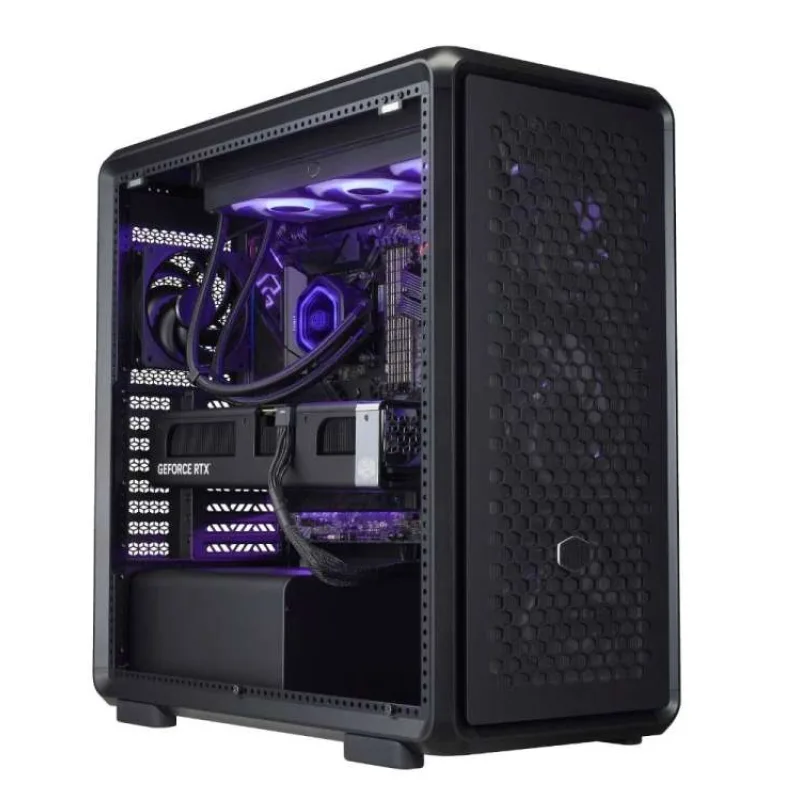 Cooler Master case MasterFrame 600 Black, Průhledná bočnice, ATX, 3x 140mm Fan, 1x 120mm Fan, Černá (MF600-KGNN-S00)