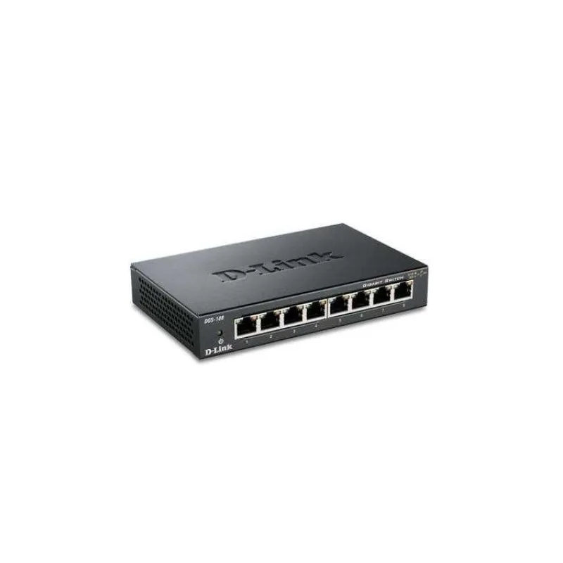D-Link DGS-108/E 8-port 10/100/1000 Gigabit Metal Housing Desktop Switch (DGS-108/E)