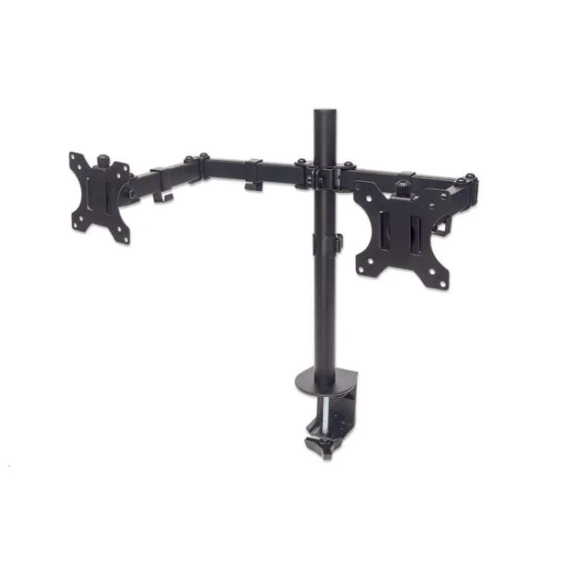 Stolný držiak MANHATTAN pre 2xLCD, 13" až 32", čierny (461528)