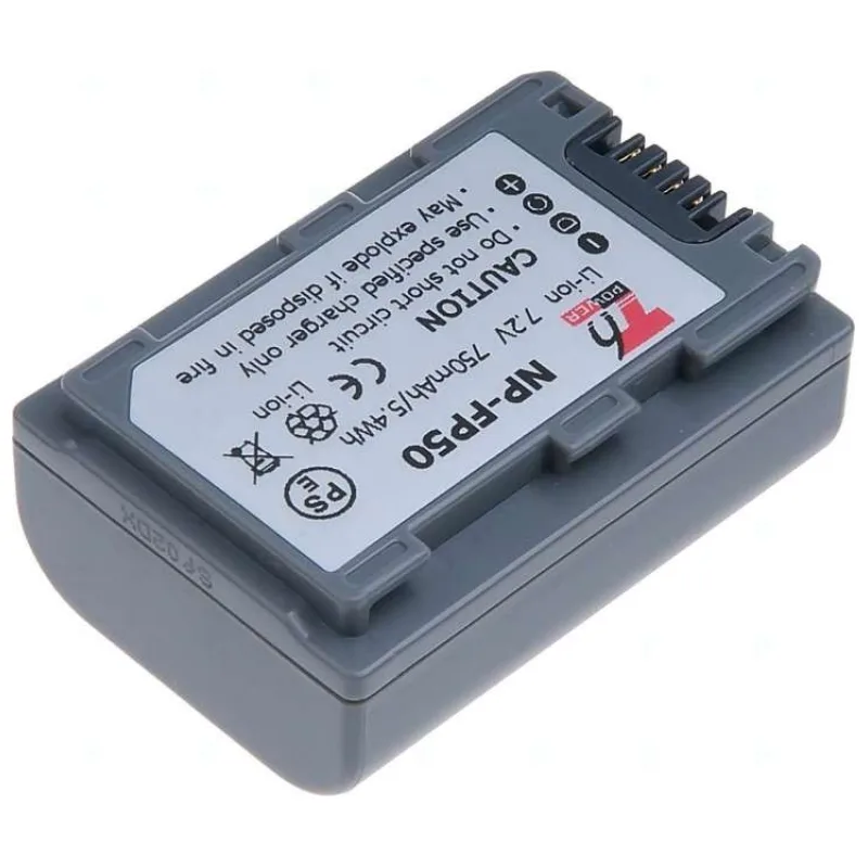 Batéria T6 Power Sony NP-FP30, NP-FP50, 750mAh, 5,4Wh, sivá (VCSO0036)