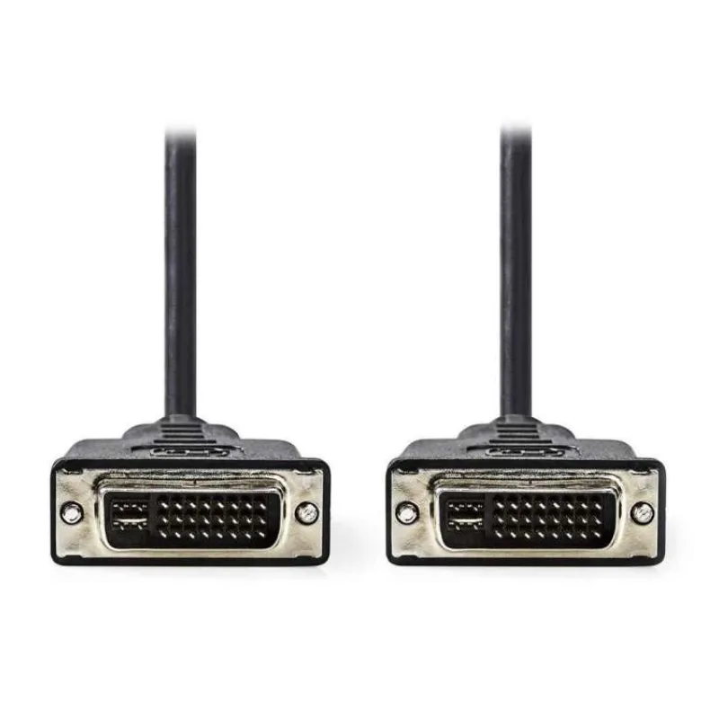 NEDIS kabel DVI/ 24+5pinová zástrčka DVI-I - 24+5pinová zástrčka DVI-I/ černý/ 2m (CCGP32050BK20)