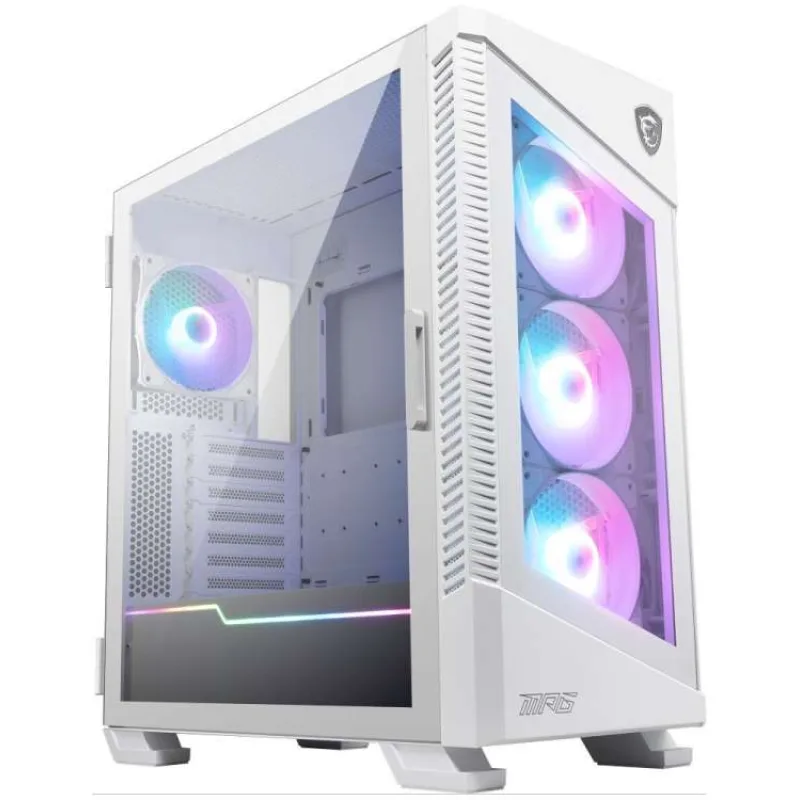 MSI skříň MPG VELOX 100R WHITE/ bez zdroje/ levé temperované sklo/ 4x ARGB 120 mm fan/ 1x USB3.1 Type-C/ 2x USB3.0/ bílá (306-7G18W21-809)