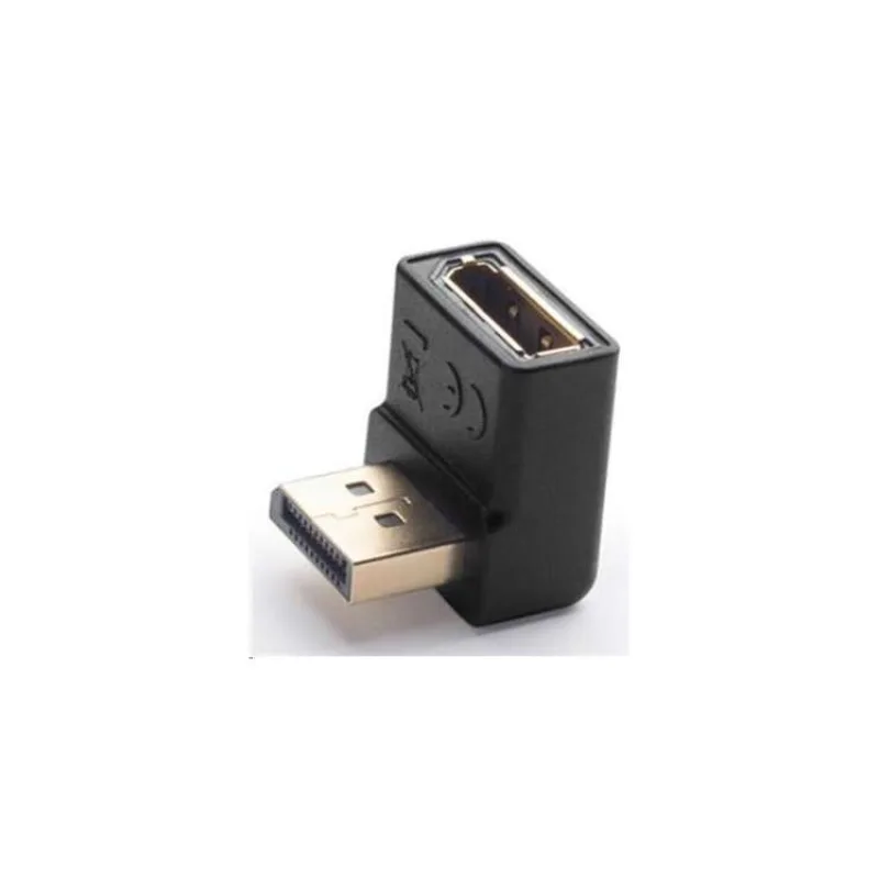 PREMIUMCORD DisplayPort 1.2 smerom nadol zahnuté adaptéry 90°, samec/samica, pozlátené konektory (kportad26)