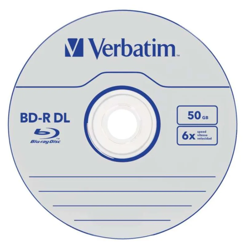 VERBATIM BD-R(5-pack)/DualLayer/Jewel/6X/50GB (43748)