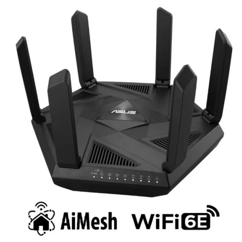 ASUS RT-AXE7800 (AXE7800) WiFi 6E Extendable Router, 2.5G port, AiMesh, 4G/5G Mobile Tethering (90IG07B0-MU9B00)