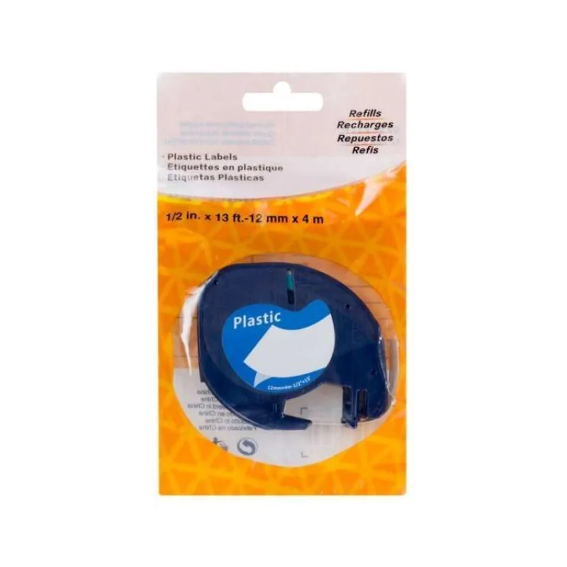 PRINTLINE kompatibilní páska s DYMO 91224, 12mm, 4m,černý tisk/zelený. p, LetraTag, plast. (PLTD107)