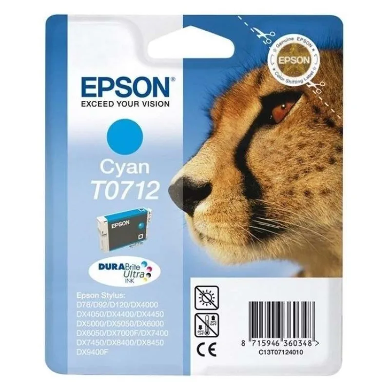 EPSON cartridge T0712 cyan (gepard) (C13T07124012)