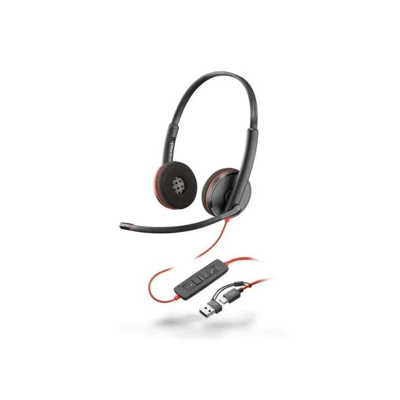 Poly Blackwire 3220 náhlavní souprava, USB-C/A adaptér, stereo (8X228AA)