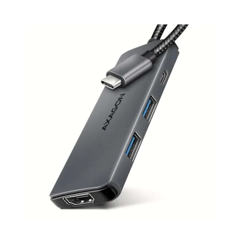 AXAGON HMC-5H8K, USB 5Gbps hub, 2x USB-A, USB-C, HDMI 8k/30Hz, PD 100W, kábel USB-C 15cm (HMC-5H8K)