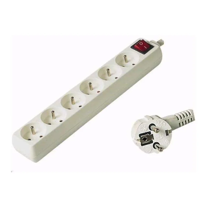 Predlžovací prívod 230V, 5m, 6 zásuviek (PP6-05)