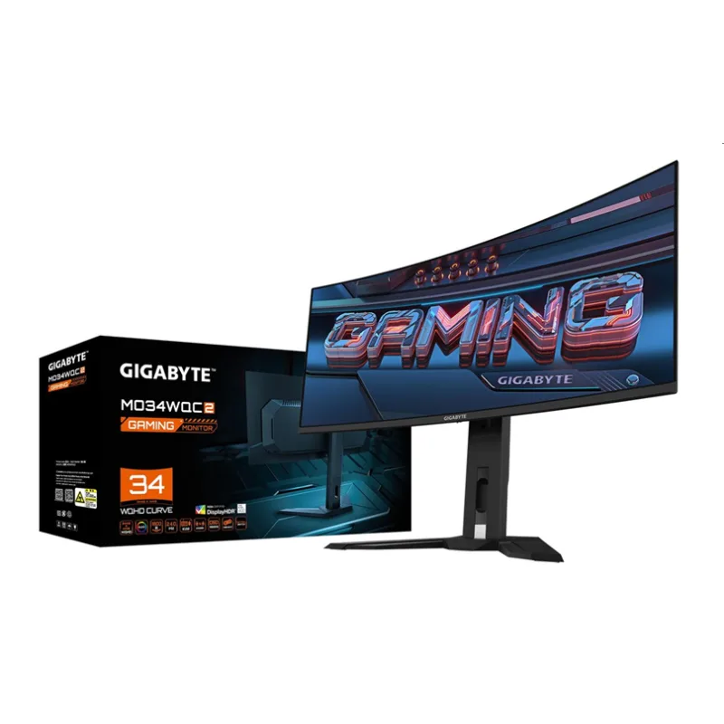 rozbalený GIGABYTE LCD MO34WQC2 GAMING Monitor 34" WQHD 3440x1440, OLED…