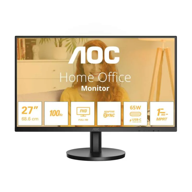 AOC LCD 27B3CA2 27" IPS/1920x1080@100Hz/1ms/250cd/HDMI/2xUSB/USB-C/Repro/VESA (27B3CA2)