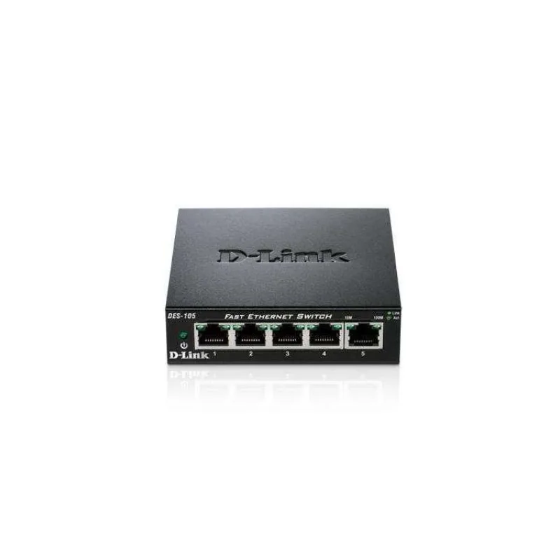 D-Link DES-105/E 5-port 10/100 Metal Housing Desktop Unmanaged Switch (DES-105/E)