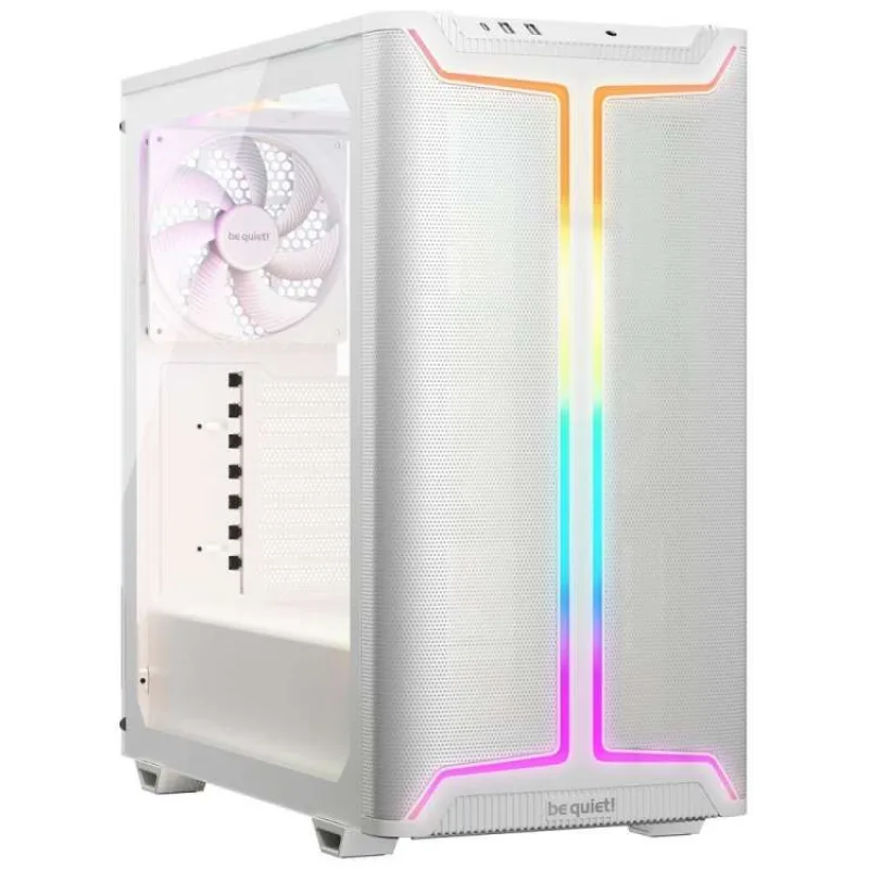 Be quiet! skříň PURE BASE 501DX / ATX / 3x140mm PWM fan / ARGB LED pásek / USB3.2 / temperované sklo / bílá (BGW77)