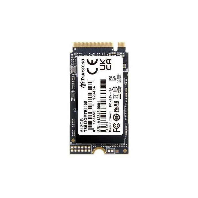 Transcend MTE410S 512GB SSD disk M.2 2242, NVMe PCIe Gen4 x4 3300MB/s R 1600MB/s W (TS512GMTE410S)