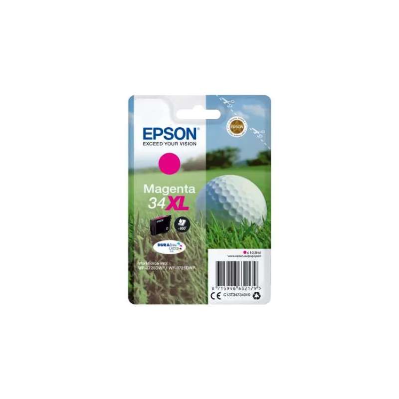 Epson Singlepack Magenta 34XL DURABrite Ultra Ink (C13T34734010)
