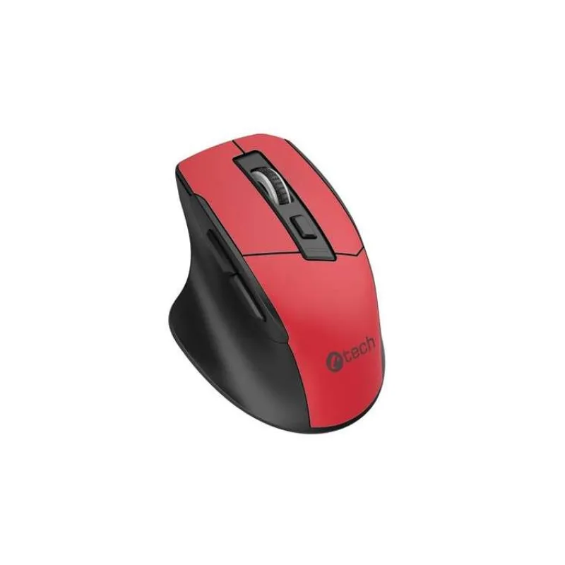 Myš C-TECH Ergo WLM-05, bezdrôtová, 1600DPI, 6 tlačidiel, USB nano receiver, bordo (WLM-05R)