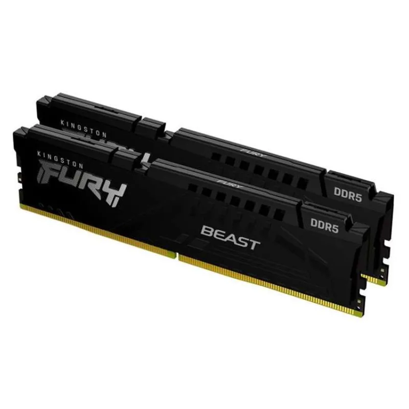 KINGSTON DIMM DDR5 64GB (Kit of 2) 5600MT/s CL40 FURY Beast Černá (KF556C40BBK2-64)