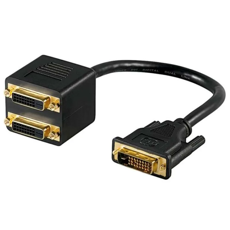 Adaptér PREMIUMCORD DVI-D (24+1) samec 2x DVI-D (24+1) samica (kpdva-5)