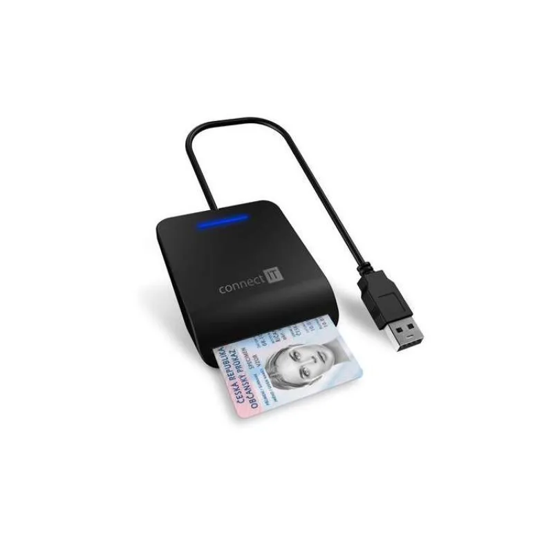 CONNECT IT USB čtečka eObčanek a čipových karet, ČERNÁ (CFF-3050-BK)