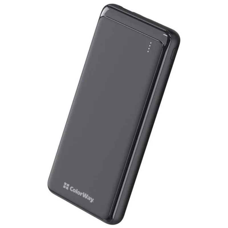 COLORWAY powerbanka/ 10 000mAh/ 2x USB/ USB-C/ Micro-USB/ Černá (CW-PB100LPF2BK)